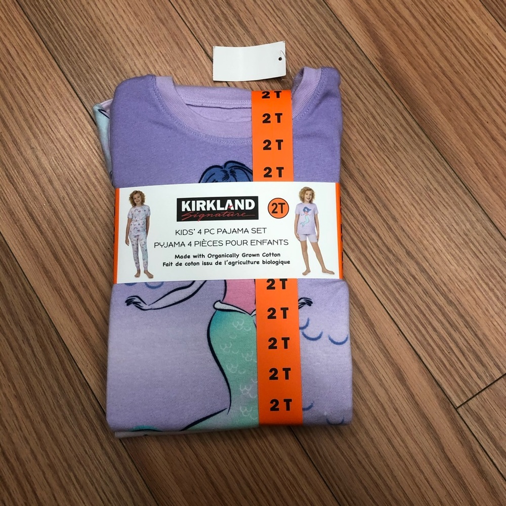 Kirkland | Girl's 4 Piece Pyjama Set | Mermaid | Purple | Size 2T